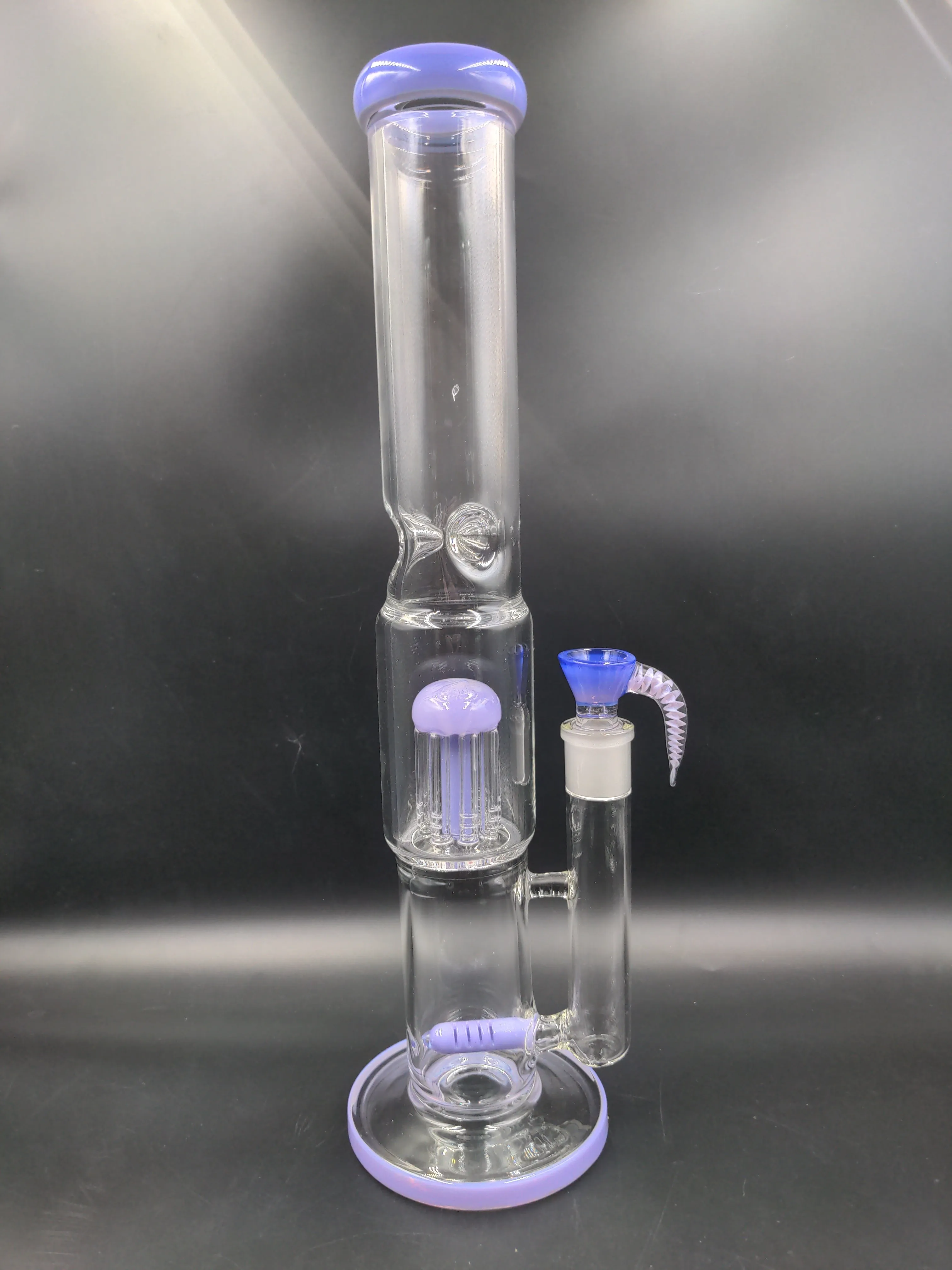 Multi Perc Water Pipe w/ Horned Bowl | 16 | 19mm