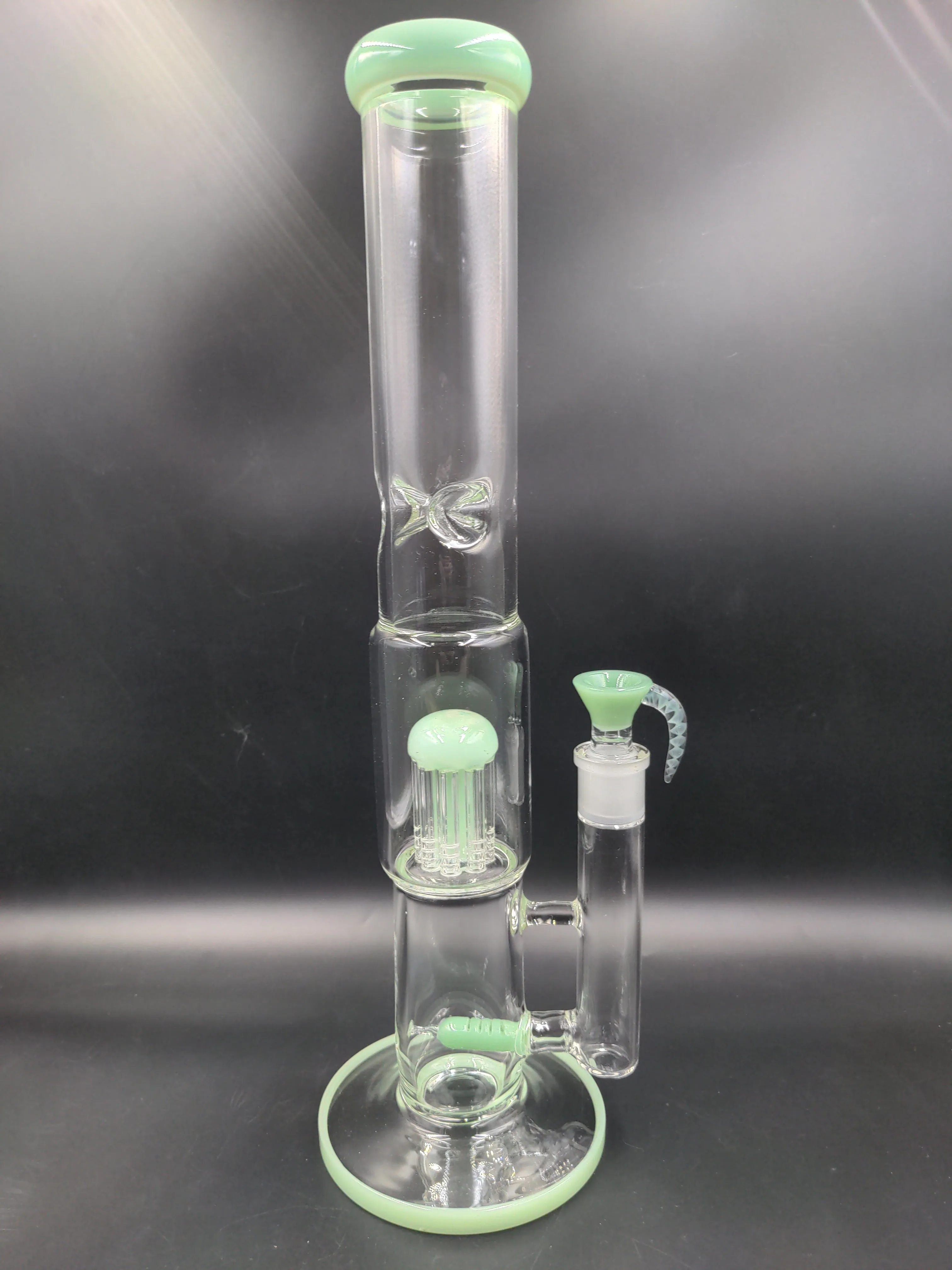 Multi Perc Water Pipe w/ Horned Bowl | 16 | 19mm