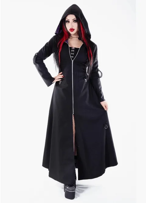 Selene Purple Coat with Necessary Evil Lined Design