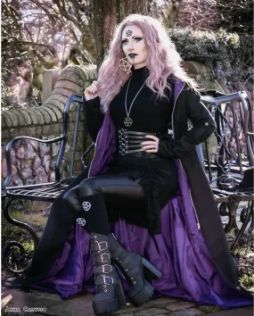 Selene Purple Coat with Necessary Evil Lined Design