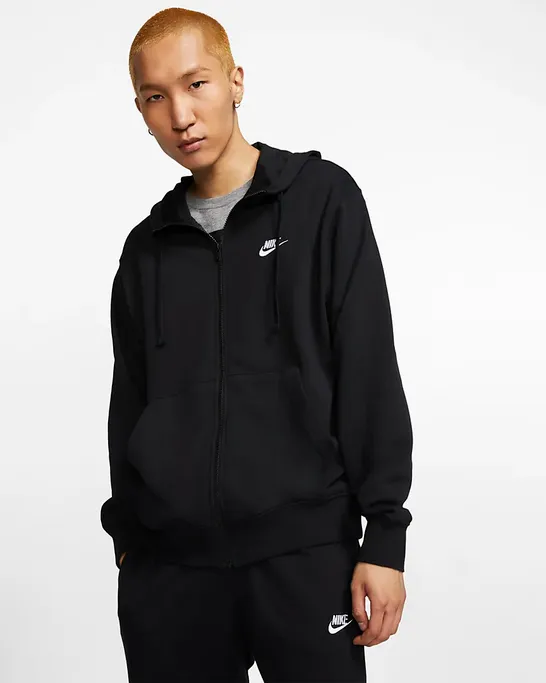 Nike Men's Sportswear Club Full Zip Hoodie BV2648-010 black