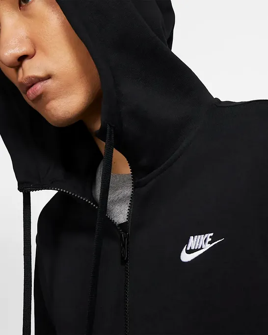 Nike Men's Sportswear Club Full Zip Hoodie BV2648-010 black