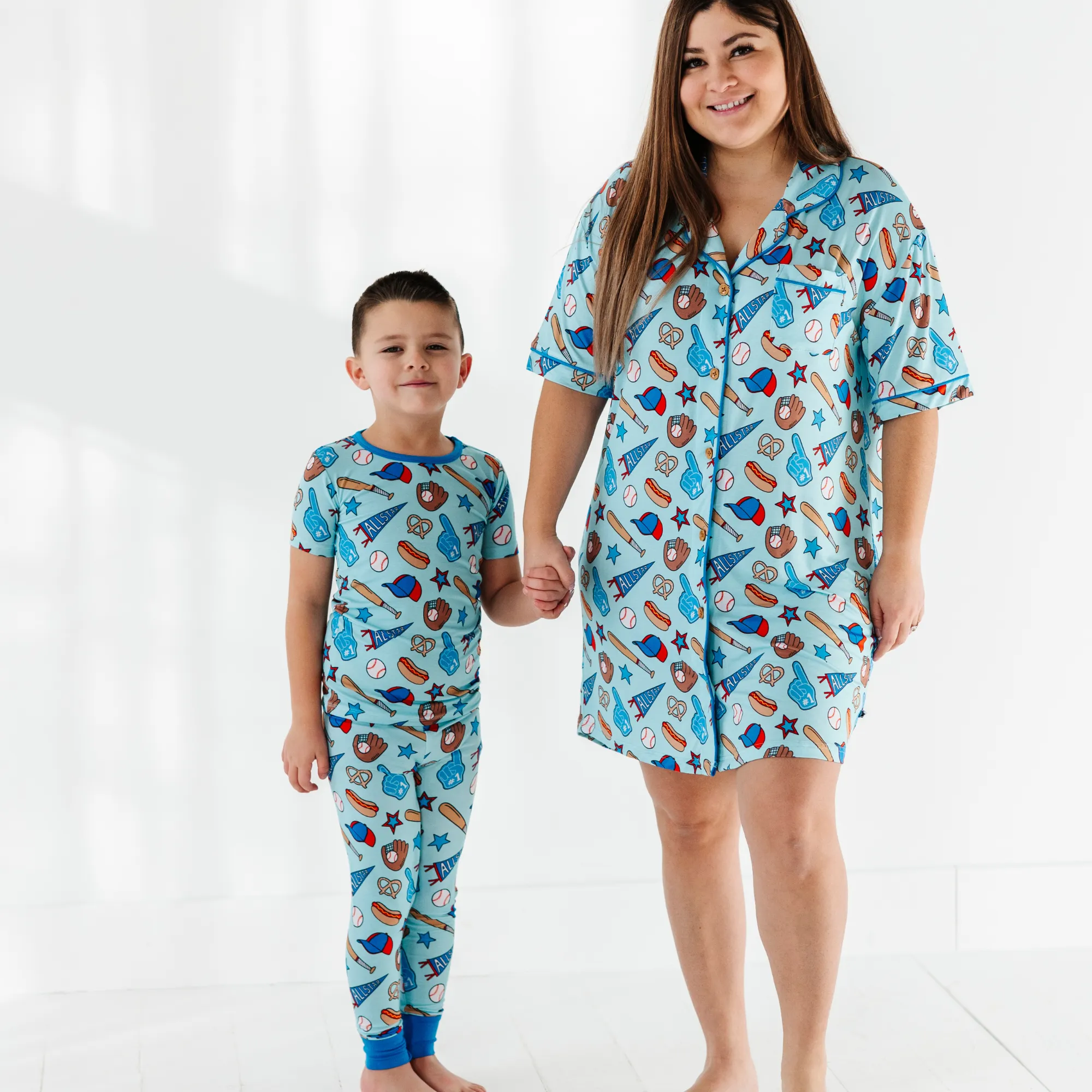 No Place Like Home Blue Baseball Toddler/Big Kid Pajamas