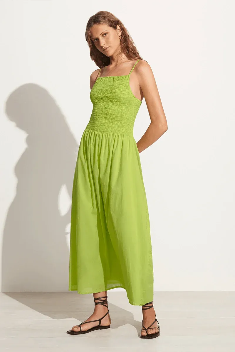 NOLIE MIDI DRESS (KIWIFRUIT) - FAITHFULL THE BRAND