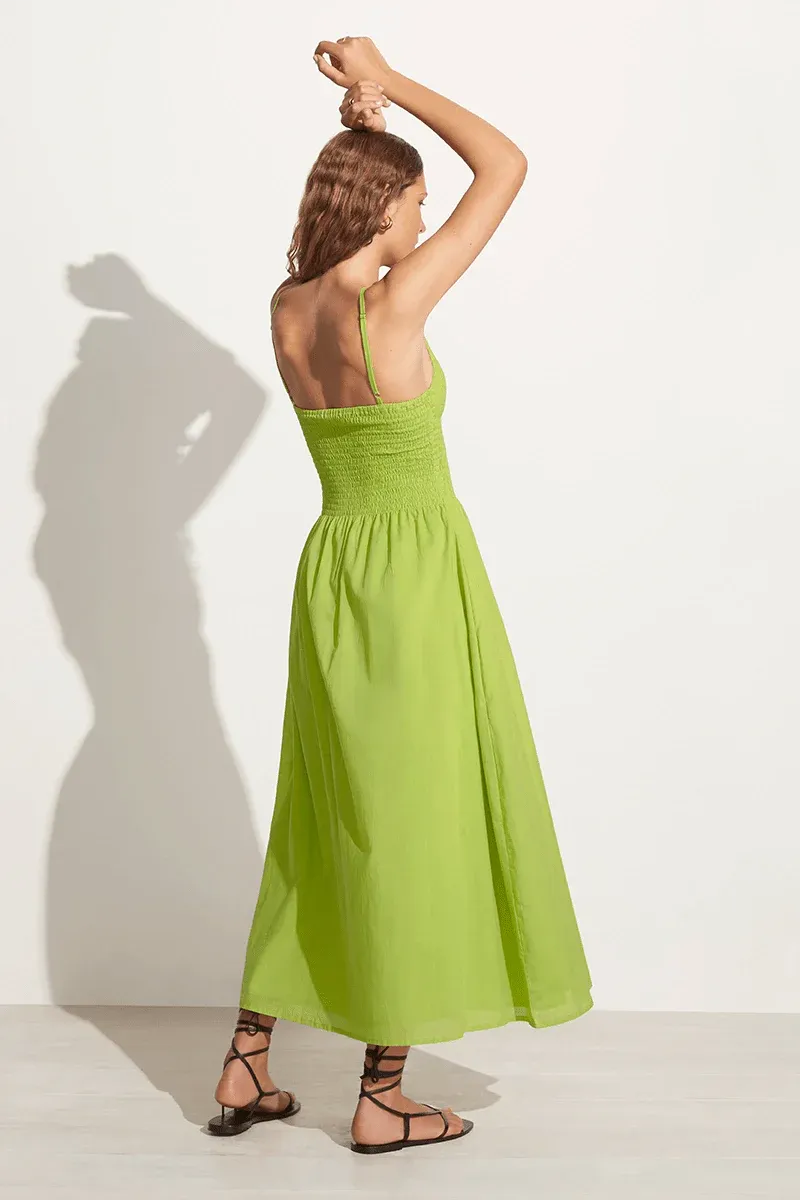 NOLIE MIDI DRESS (KIWIFRUIT) - FAITHFULL THE BRAND