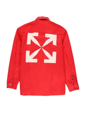 Off-White Arrow Denim Jacket Red