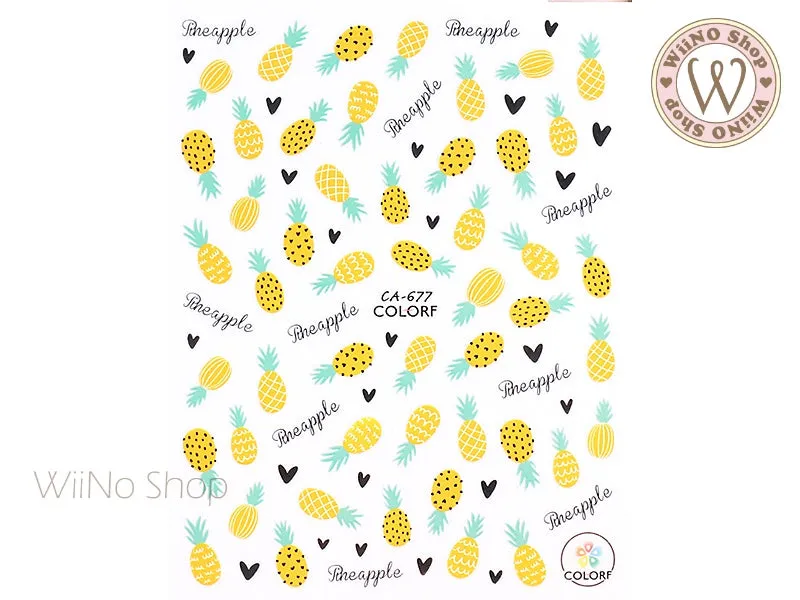 Pineapple Adhesive Nail Art Sticker - 1 pc (CA-677)