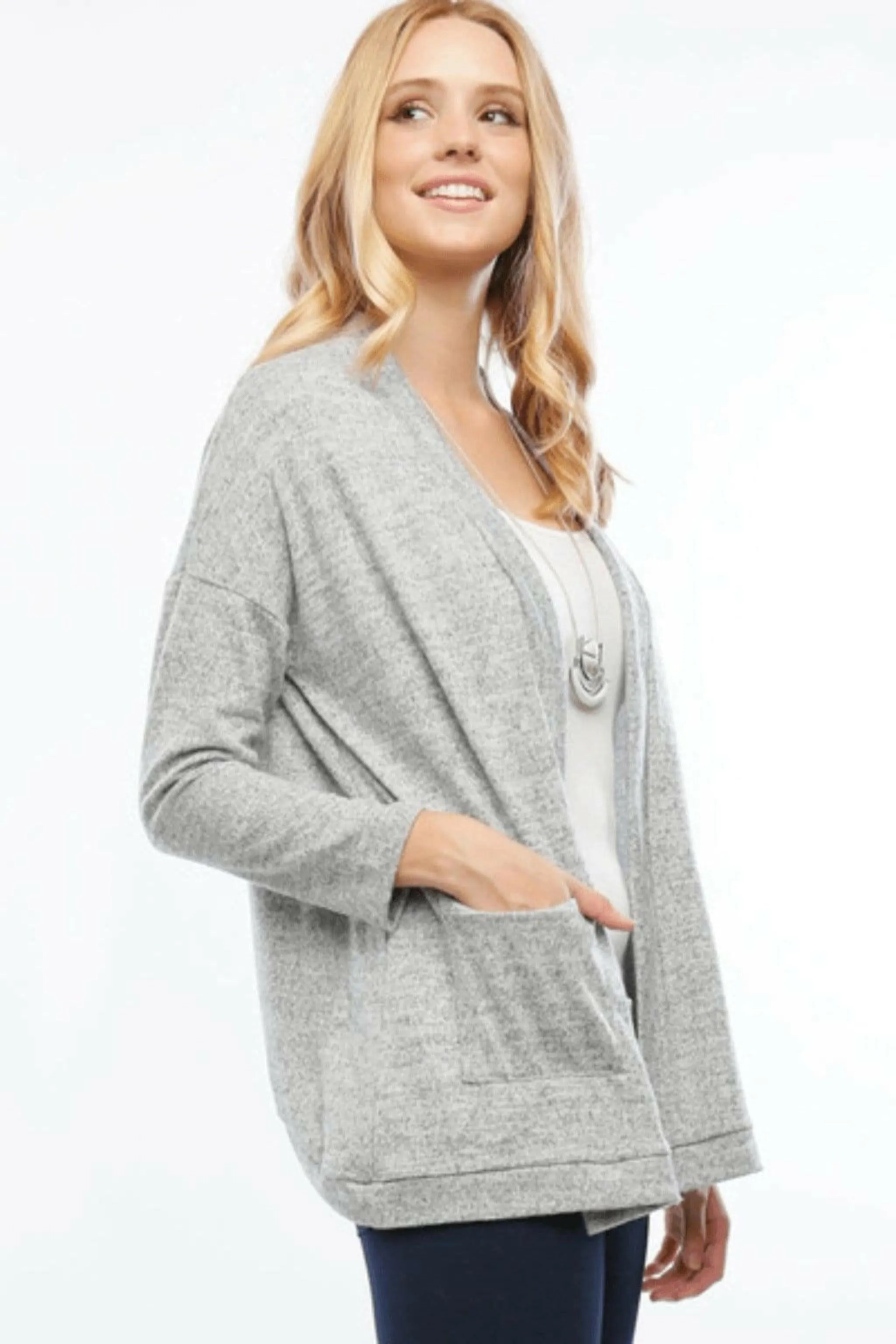 Princess Notched Brushed cardigan