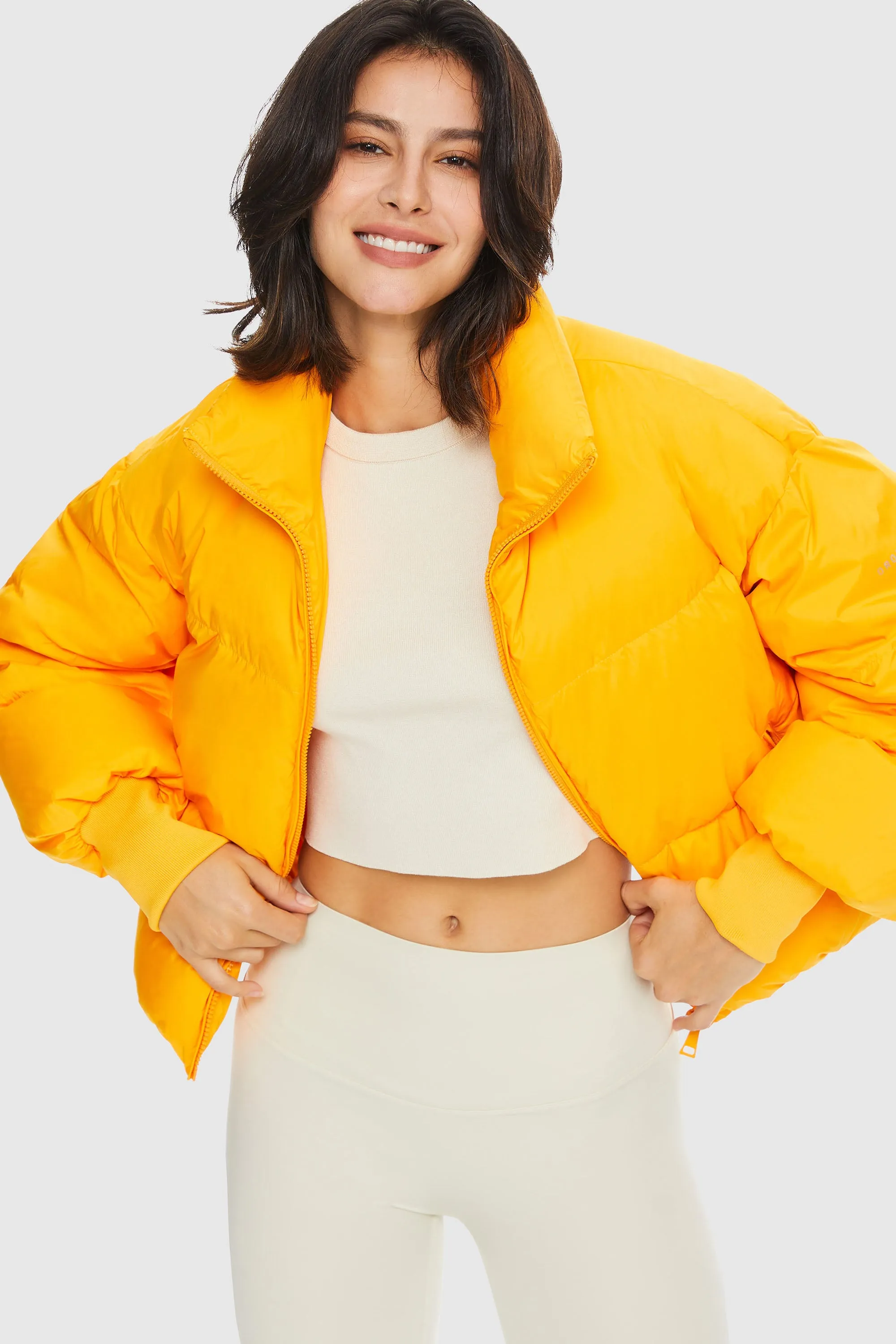 Puff-O Classics Short Baggy Oversize Down coat-Bright Marigold