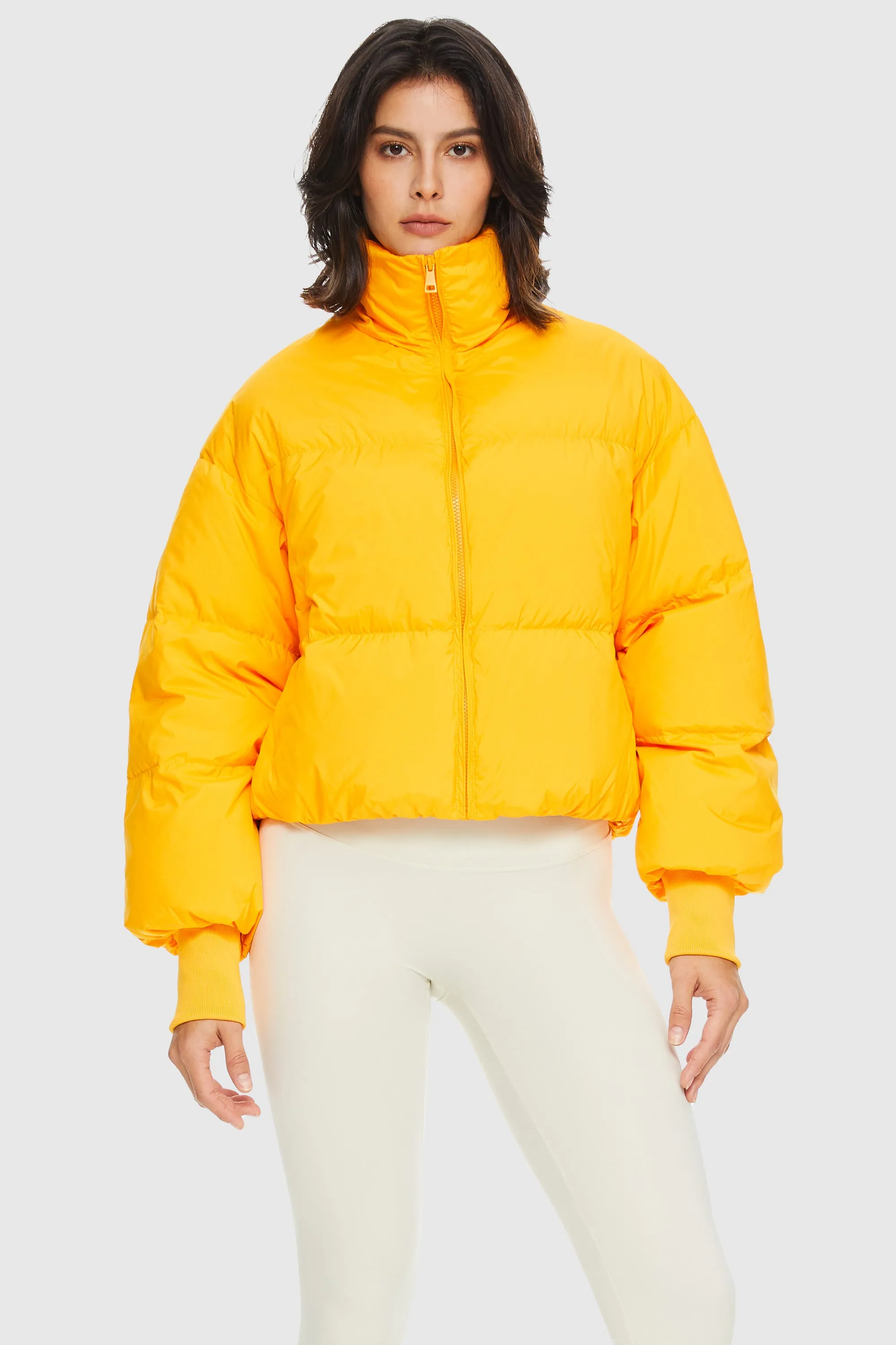 Puff-O Classics Short Baggy Oversize Down coat-Bright Marigold