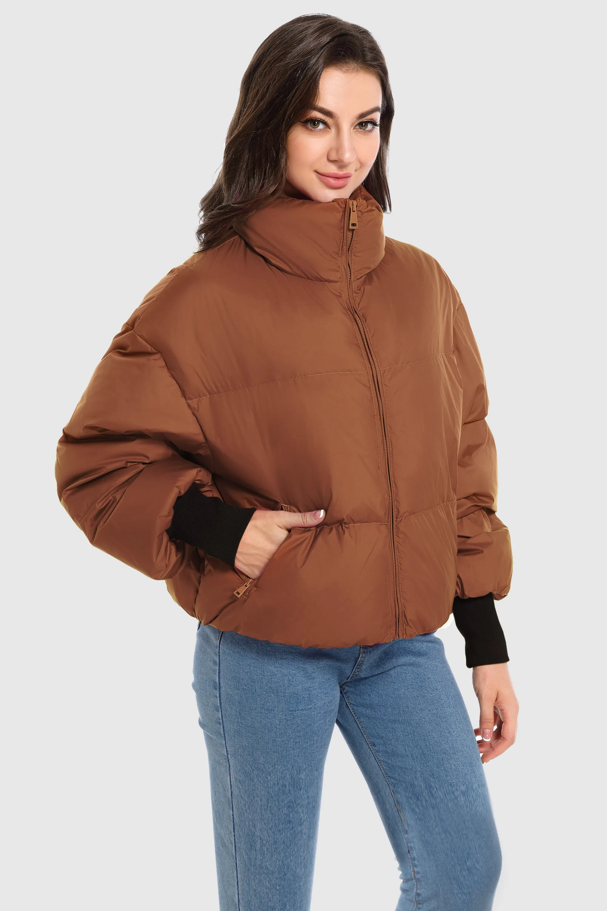 Puff-O Classics Short Baggy Oversize Down coat-Bright Marigold