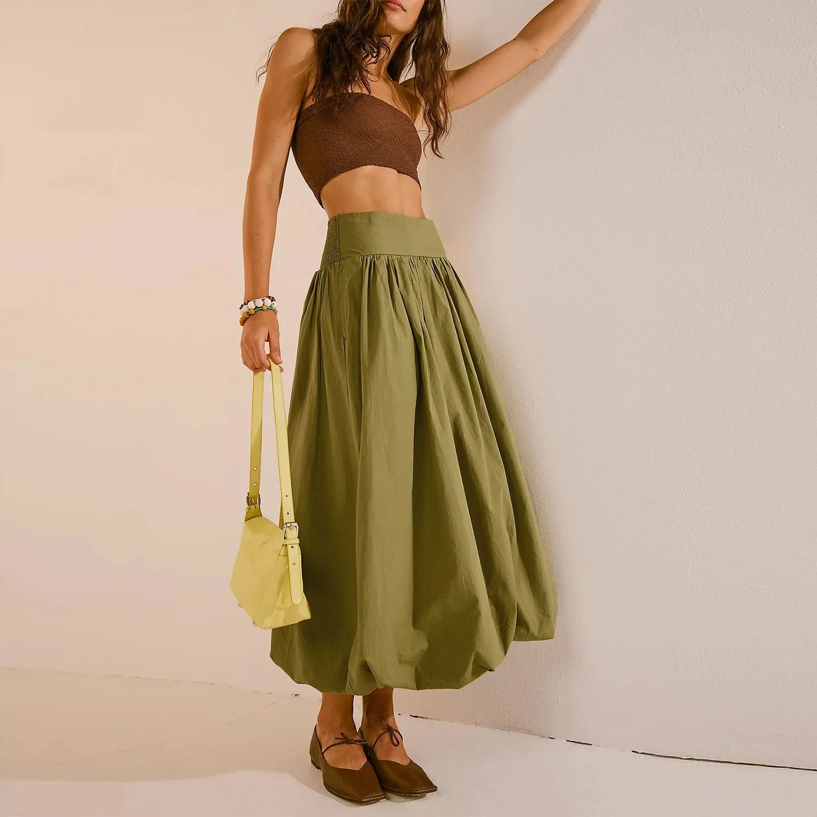 Puffball Summer Midi-Skirt