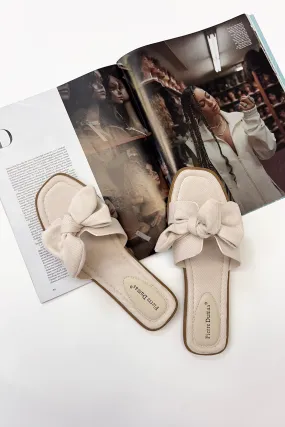 Sabrina Linen Bow Sandal