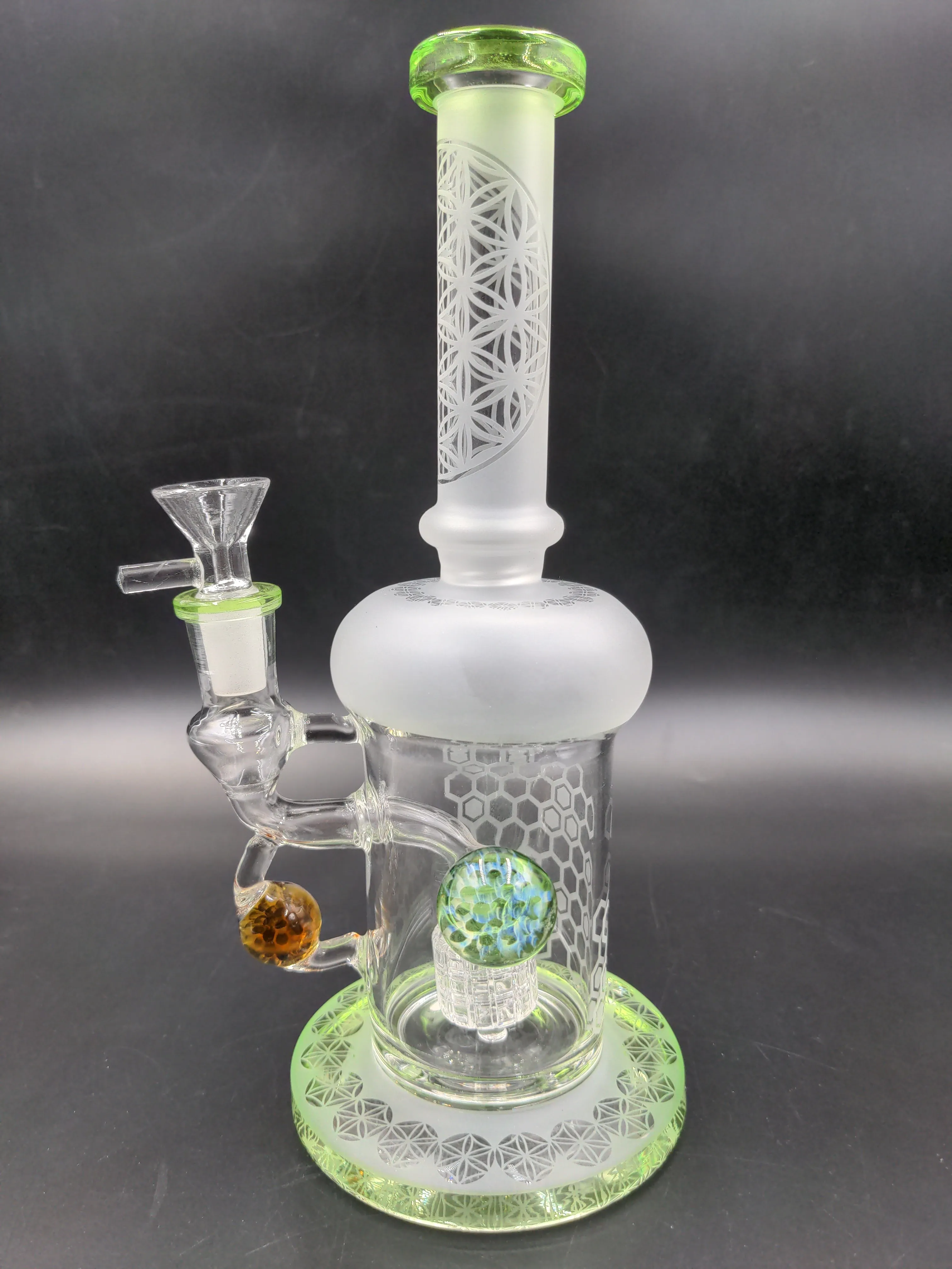 Sacred Honeycombs Frosted Water Pipe | 10