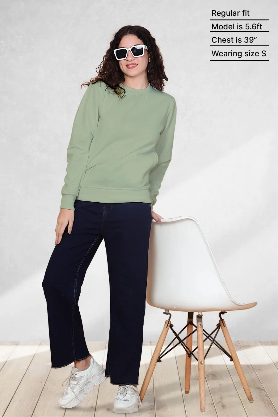 Sage Green - Fleece Sweatshirt