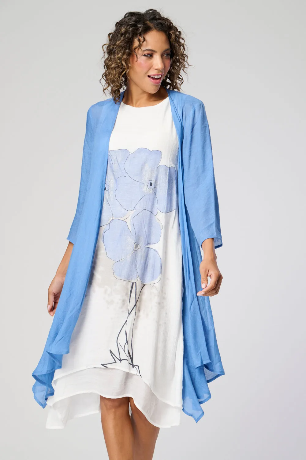 Saloos 2 in 1 Floaty Jacket & Sleeveless Dress Set