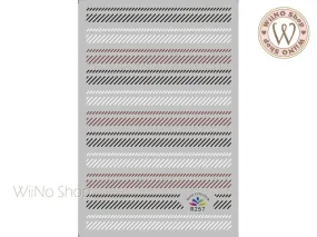 Slash Line Stripe Adhesive Nail Art Sticker - 1 pc (R257)