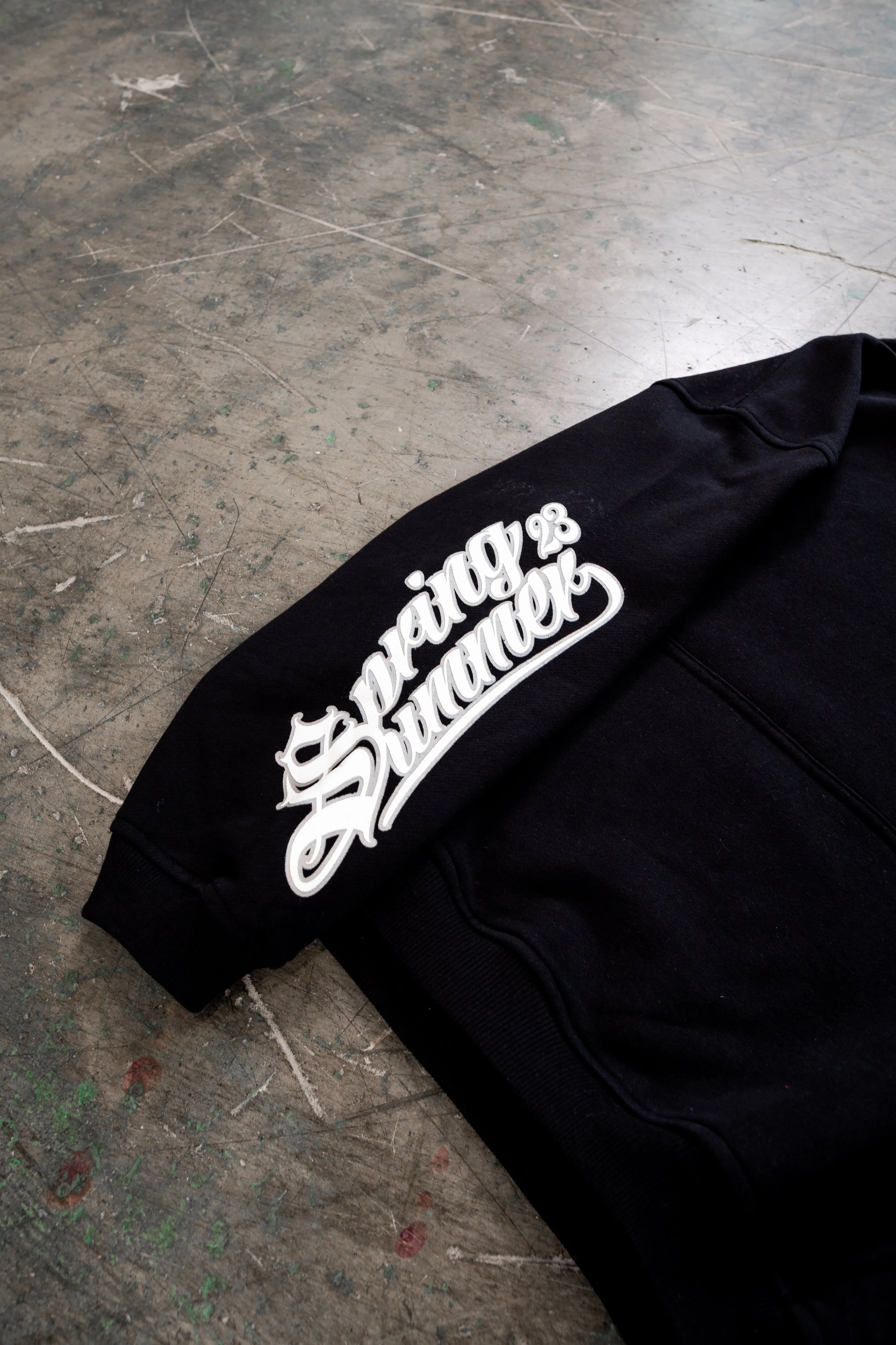 SS23 BLACK SNAP BUTTON HOODIE