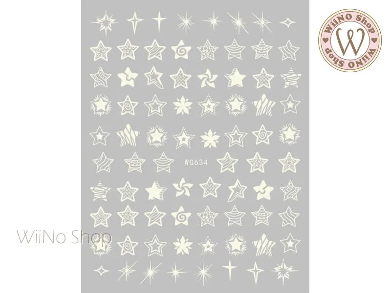 Star Glow in the Dark Adhesive Nail Art Sticker - 1 pc (WG634GD)