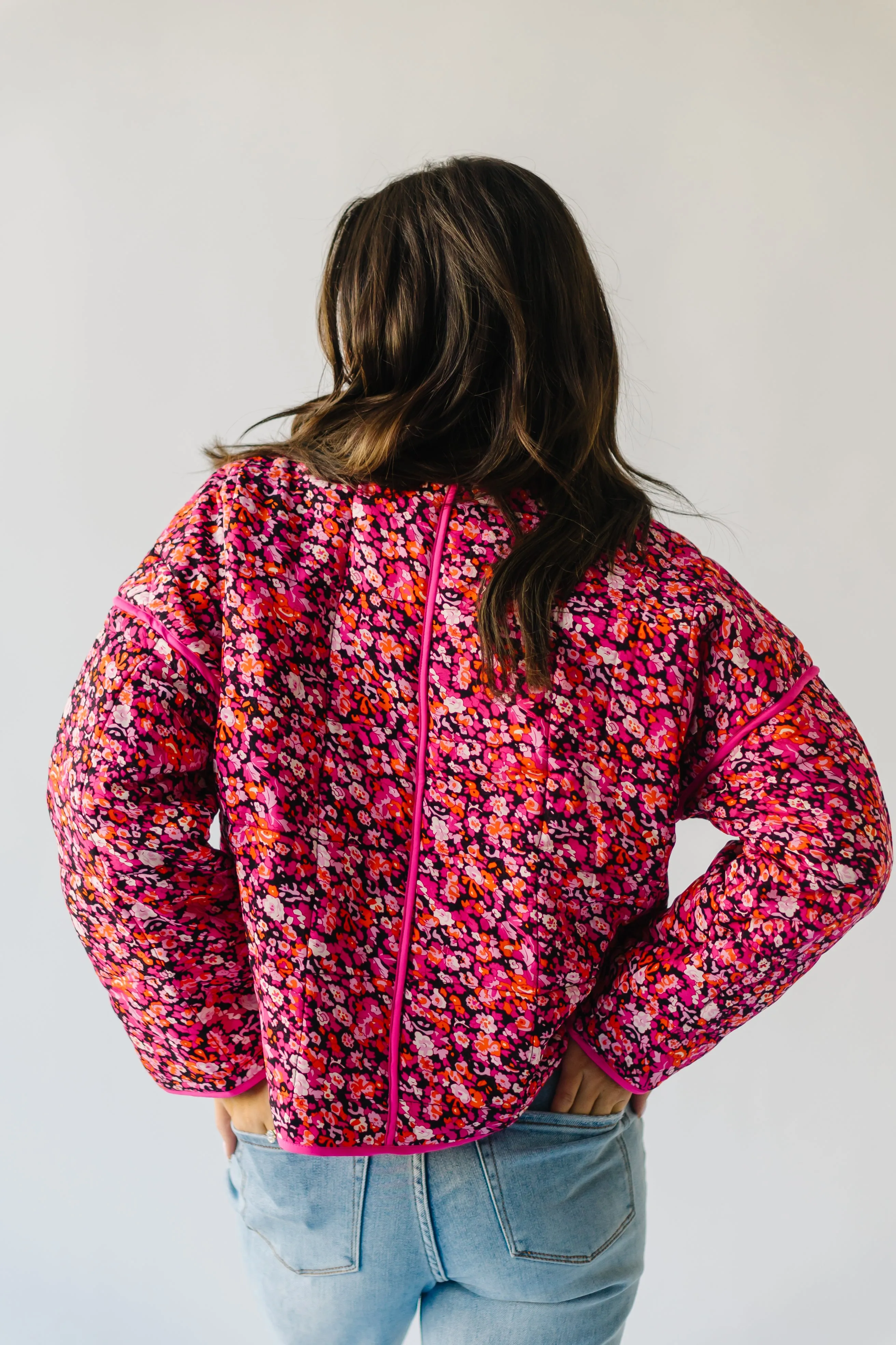 The Seymour Floral Jacket in Fuchsia