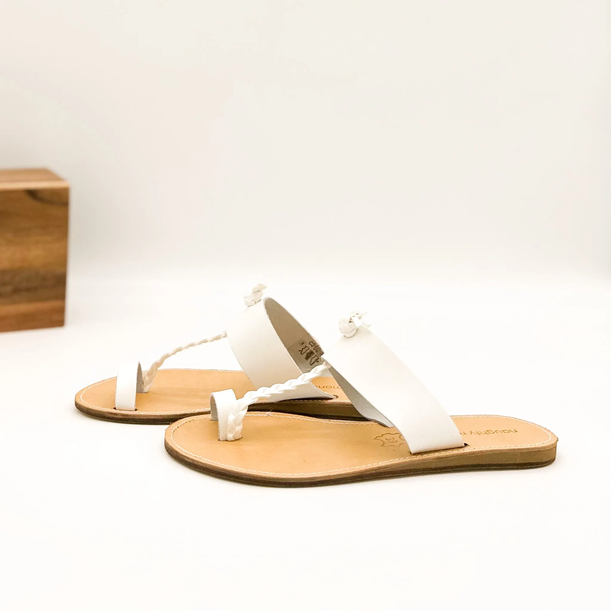 Thess Leather Sandals in White