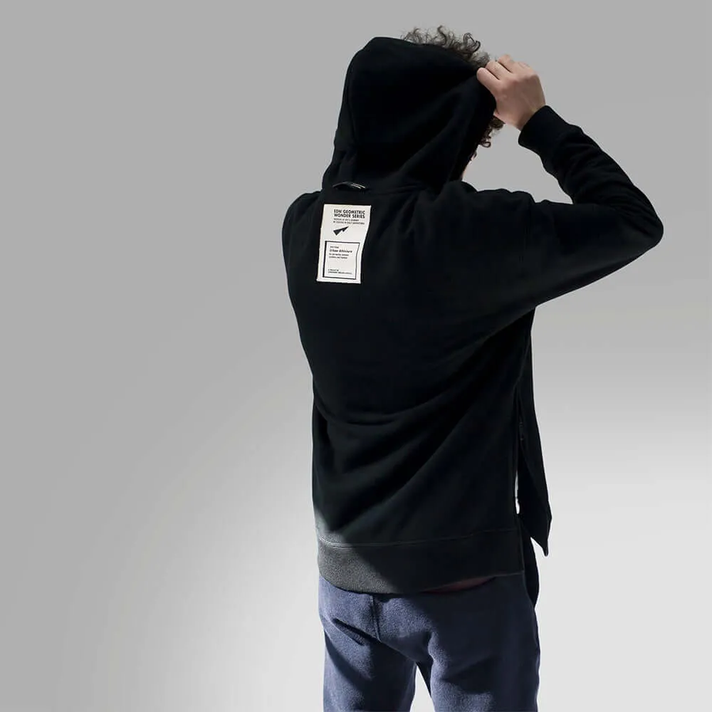 Unisex Geo Wonder Hoodie - Black