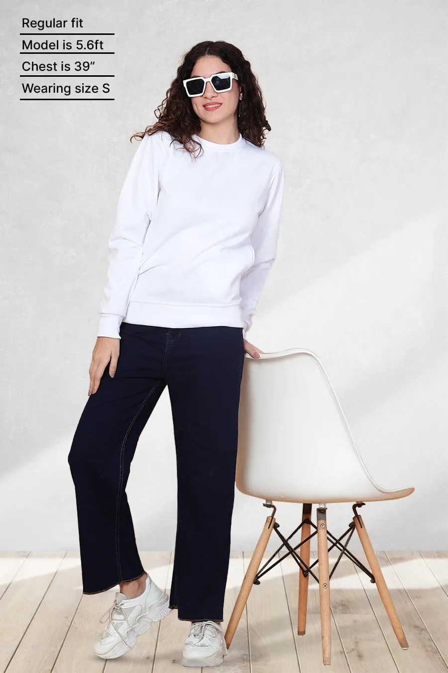 White - Fleece Sweatshirt