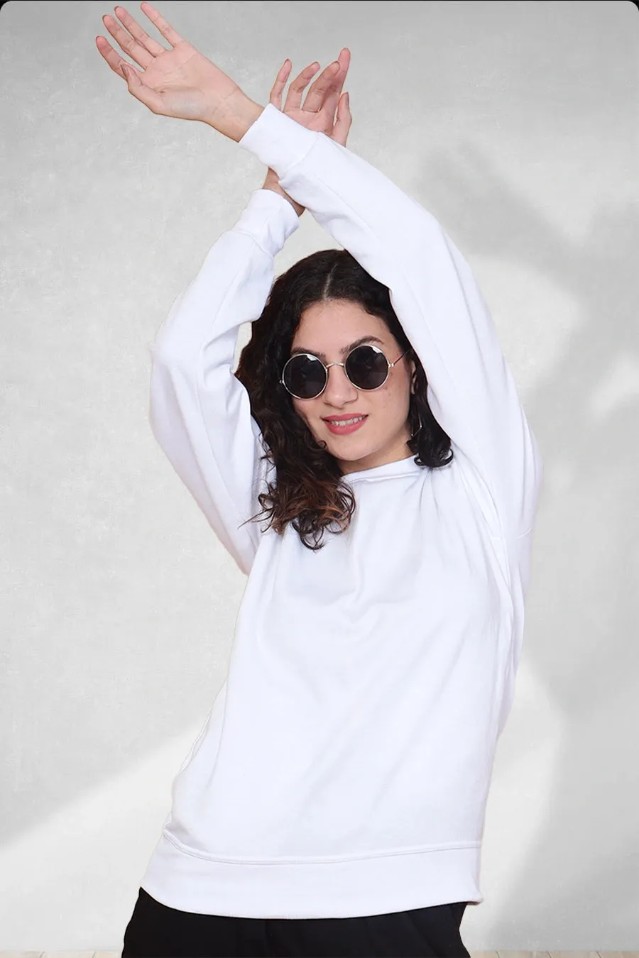 White - Fleece Sweatshirt