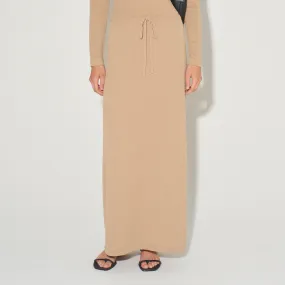 WILSON KNIT MAXI SKIRT FAWN