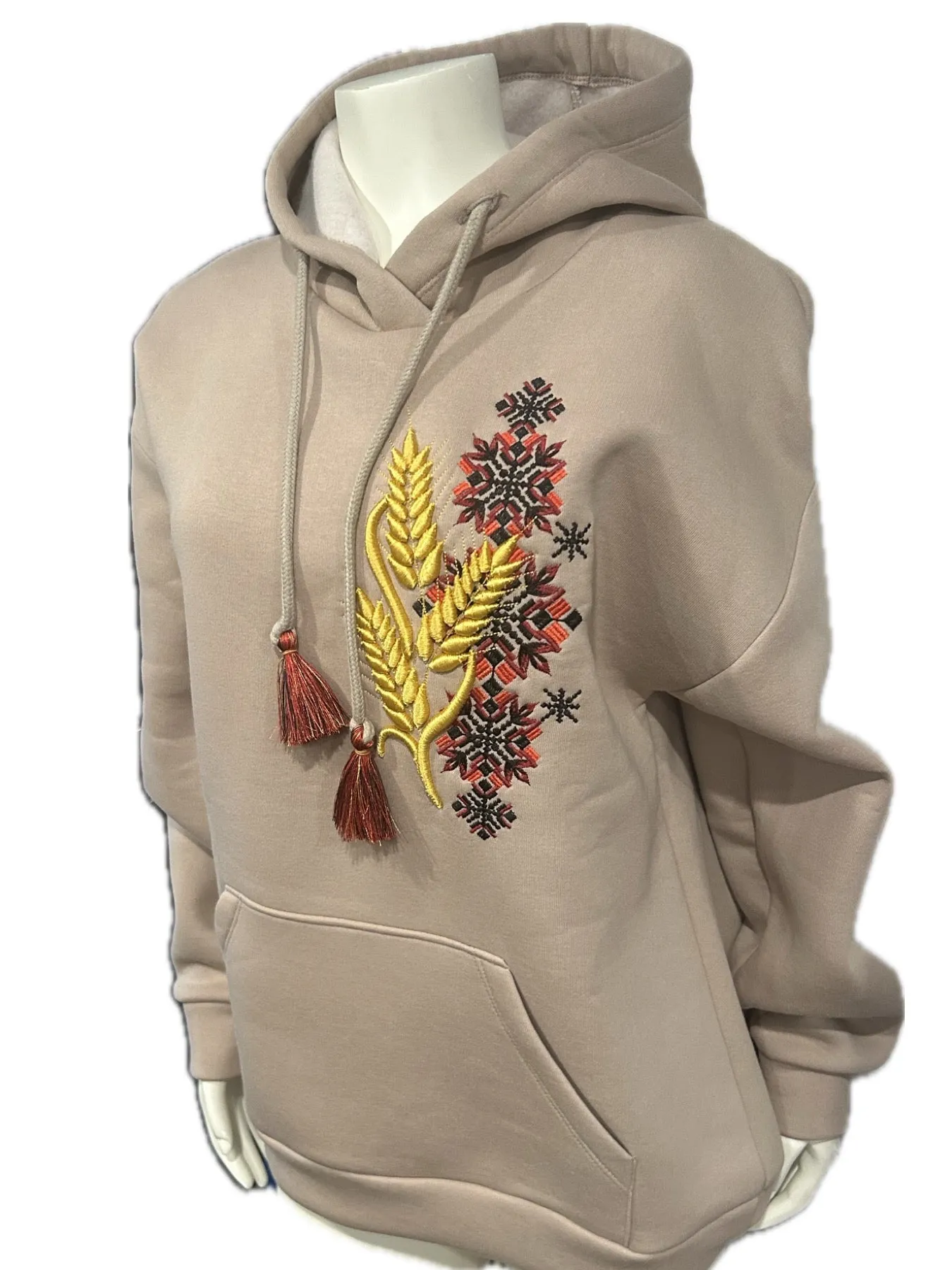 Women's Beige Hoodie- Wheat